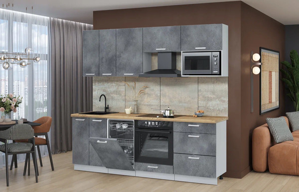 Кухонный гарнитур Интерлиния Мила Лайт 2.25-ПМ4 