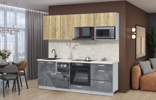 Кухонный гарнитур Интерлиния Мила Лайт 2.25-ПМ4 