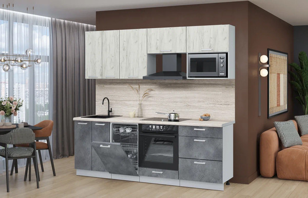 Кухонный гарнитур Интерлиния Мила Лайт 2.25-ПМ4 