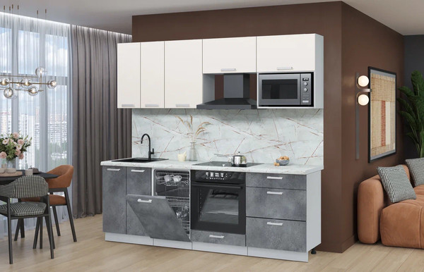 Кухонный гарнитур Интерлиния Мила Лайт 2.25-ПМ4 