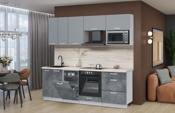 Кухонный гарнитур Интерлиния Мила Лайт 2.25-ПМ4 