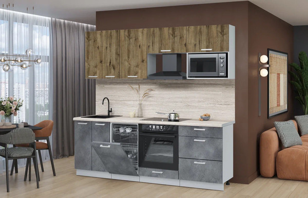 Кухонный гарнитур Интерлиния Мила Лайт 2.25-ПМ4 