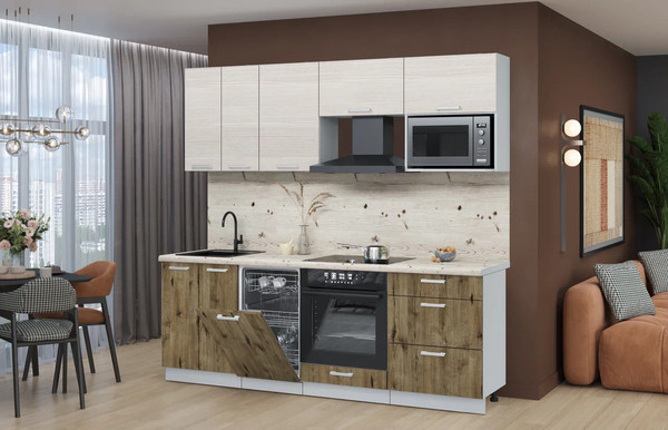 Кухонный гарнитур Интерлиния Мила Лайт 2.25-ПМ4 