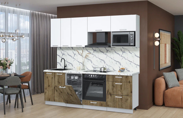 Кухонный гарнитур Интерлиния Мила Лайт 2.25-ПМ4 