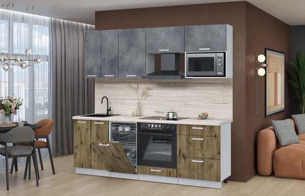 Кухонный гарнитур Интерлиния Мила Лайт 2.25-ПМ4 