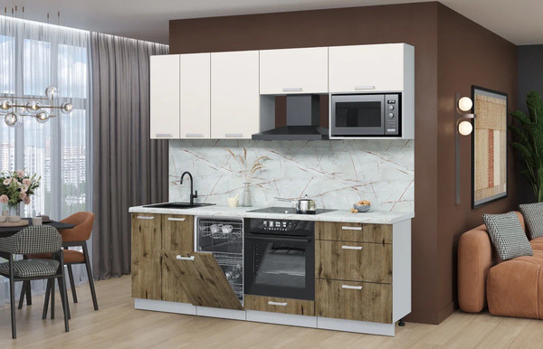 Кухонный гарнитур Интерлиния Мила Лайт 2.25-ПМ4 