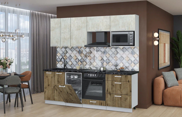 Кухонный гарнитур Интерлиния Мила Лайт 2.25-ПМ4 