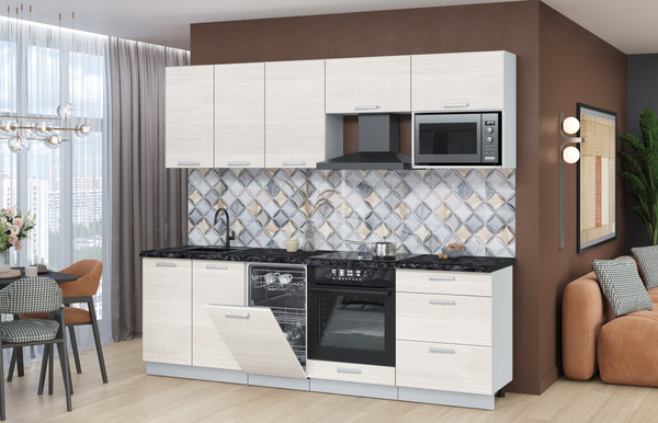 Кухонный гарнитур Интерлиния Мила Лайт 2.45-ПМ4 