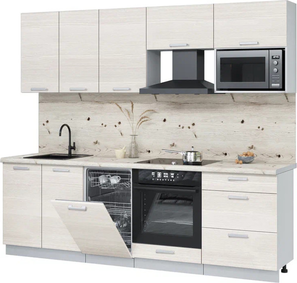 Кухонный гарнитур Интерлиния Мила Лайт 2.45-ПМ4  - фото