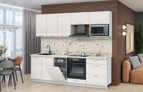 Кухонный гарнитур Интерлиния Мила Лайт 2.45-ПМ4 