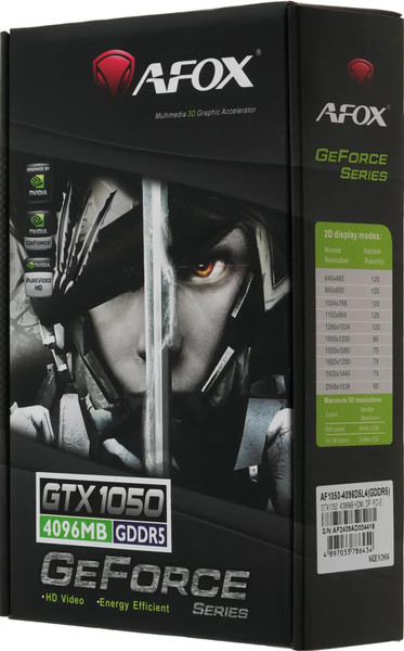 Видеокарта AFOX GeForce GTX 1050 4Gb GDDR5 (AF1050-4096D5L4)