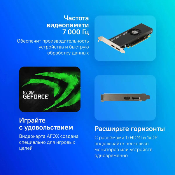 Видеокарта AFOX GeForce GTX 1050 4Gb GDDR5 (AF1050-4096D5L4)