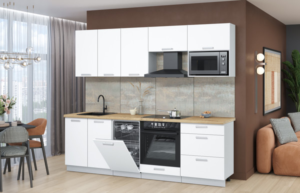 Кухонный гарнитур Интерлиния Мила Лайт 2.45-ПМ4 