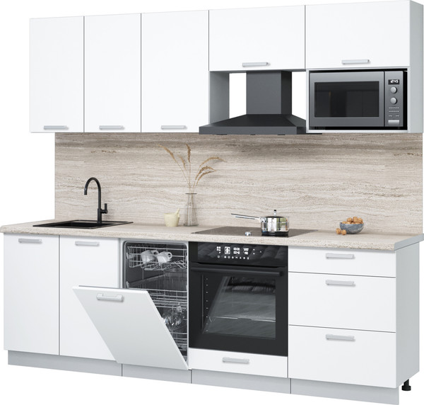 Кухонный гарнитур Интерлиния Мила Лайт 2.45-ПМ4  - фото