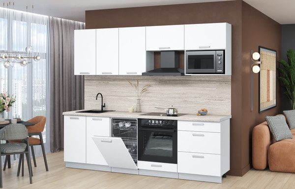 Кухонный гарнитур Интерлиния Мила Лайт 2.45-ПМ4 