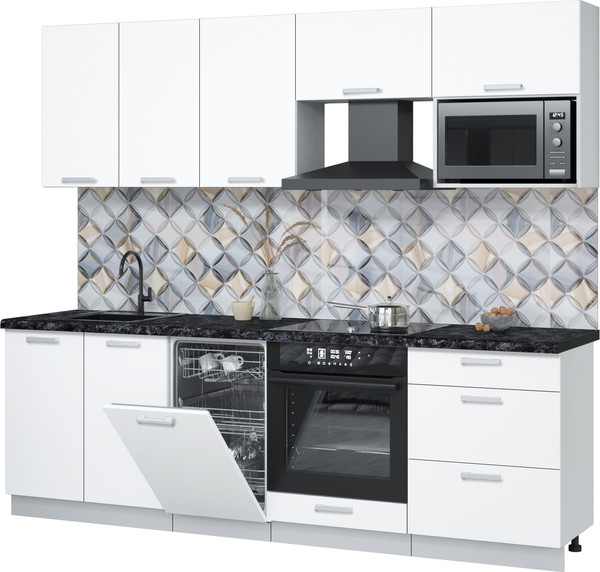 Кухонный гарнитур Интерлиния Мила Лайт 2.45-ПМ4  - фото