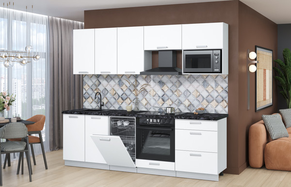 Кухонный гарнитур Интерлиния Мила Лайт 2.45-ПМ4 