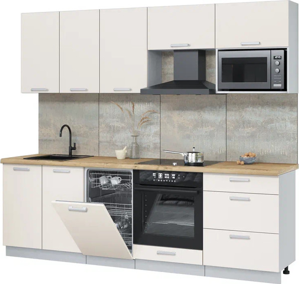 Кухонный гарнитур Интерлиния Мила Лайт 2.45-ПМ4  - фото