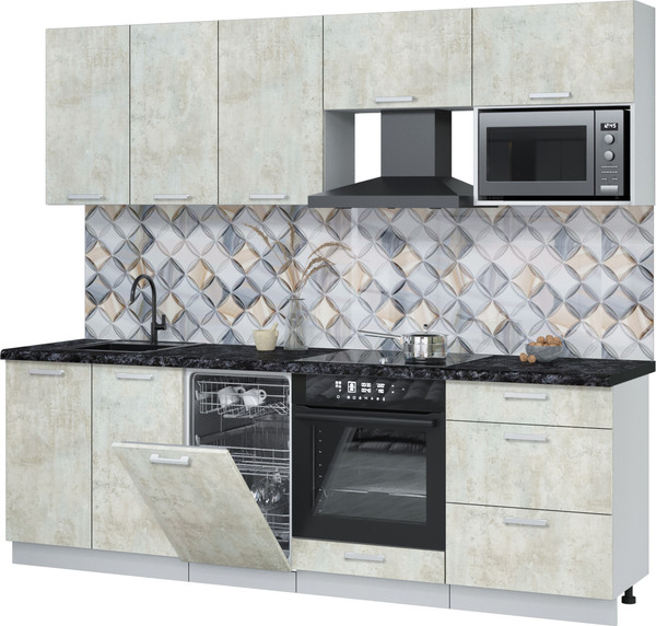 Кухонный гарнитур Интерлиния Мила Лайт 2.45-ПМ4  - фото