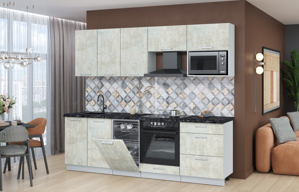 Кухонный гарнитур Интерлиния Мила Лайт 2.45-ПМ4 