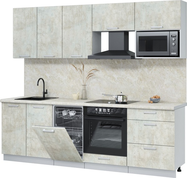 Кухонный гарнитур Интерлиния Мила Лайт 2.45-ПМ4 - фото