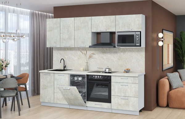 Кухонный гарнитур Интерлиния Мила Лайт 2.45-ПМ4