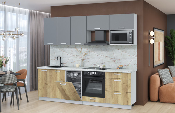 Кухонный гарнитур Интерлиния Мила Лайт 2.45-ПМ4 