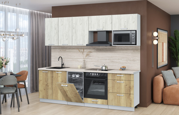 Кухонный гарнитур Интерлиния Мила Лайт 2.45-ПМ4 