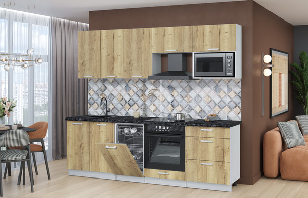 Кухонный гарнитур Интерлиния Мила Лайт 2.45-ПМ4 