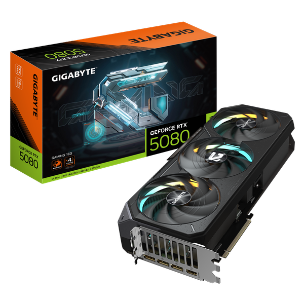 Видеокарта Gigabyte GeForce RTX 5080 16Gb GDDR7 (GV-N5080GAMING-16GD)
