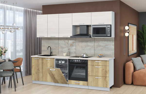 Кухонный гарнитур Интерлиния Мила Лайт 2.45-ПМ4 