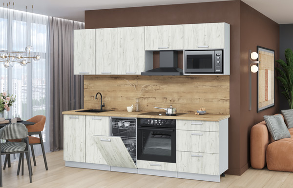 Кухонный гарнитур Интерлиния Мила Лайт 2.45-ПМ4 