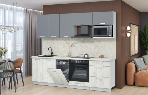 Кухонный гарнитур Интерлиния Мила Лайт 2.45-ПМ4 