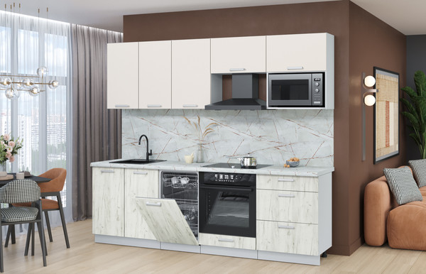 Кухонный гарнитур Интерлиния Мила Лайт 2.45-ПМ4 