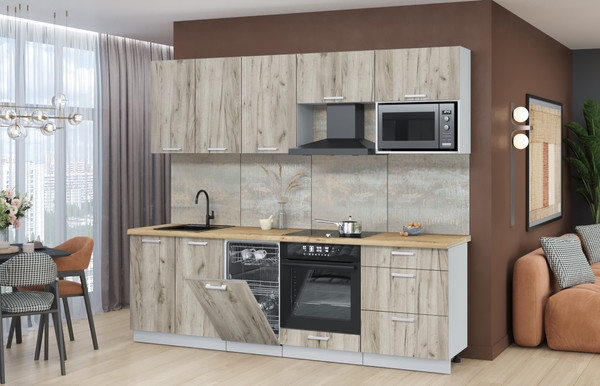 Кухонный гарнитур Интерлиния Мила Лайт 2.45-ПМ4 