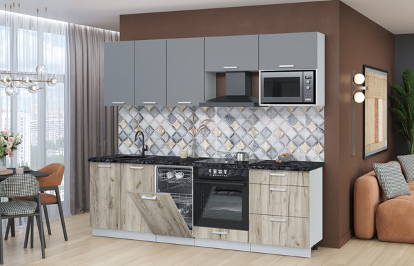 Кухонный гарнитур Интерлиния Мила Лайт 2.45-ПМ4 