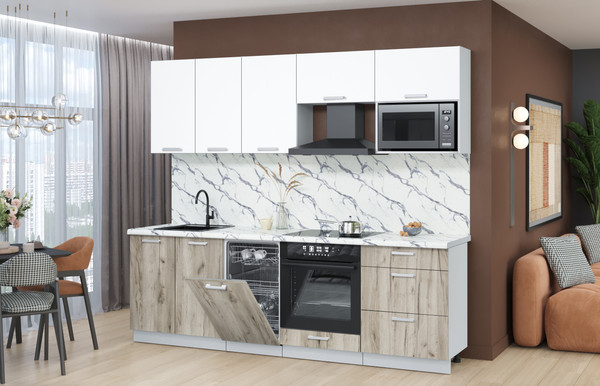 Кухонный гарнитур Интерлиния Мила Лайт 2.45-ПМ4 