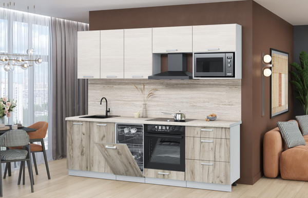 Кухонный гарнитур Интерлиния Мила Лайт 2.45-ПМ4 