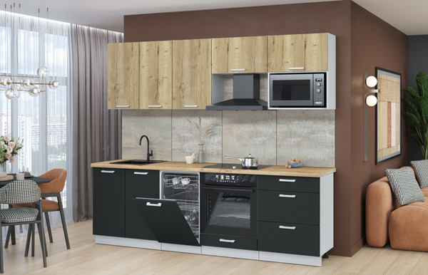 Кухонный гарнитур Интерлиния Мила Лайт 2.45-ПМ4 