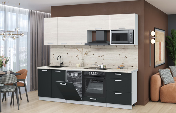 Кухонный гарнитур Интерлиния Мила Лайт 2.45-ПМ4 