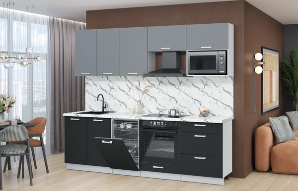 Кухонный гарнитур Интерлиния Мила Лайт 2.45-ПМ4 