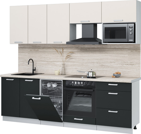 Кухонный гарнитур Интерлиния Мила Лайт 2.45-ПМ4 - фото