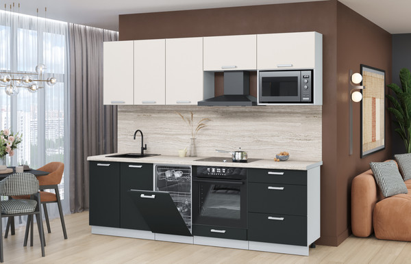 Кухонный гарнитур Интерлиния Мила Лайт 2.45-ПМ4