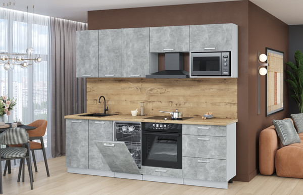 Кухонный гарнитур Интерлиния Мила Лайт 2.45-ПМ4 