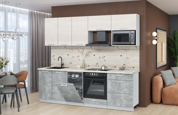 Кухонный гарнитур Интерлиния Мила Лайт 2.45-ПМ4 