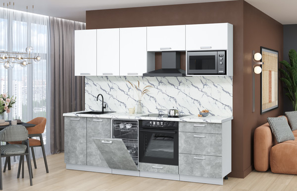 Кухонный гарнитур Интерлиния Мила Лайт 2.45-ПМ4 