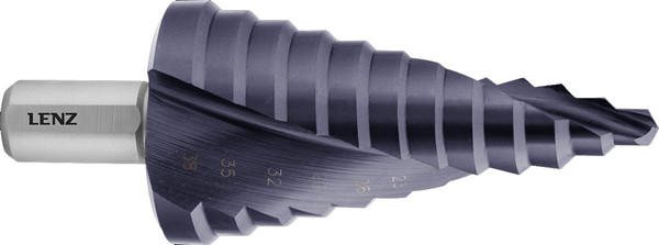 Сверло LENZ Ступенчатое 6-38мм с покрытием / LZSD-0638 F - фото