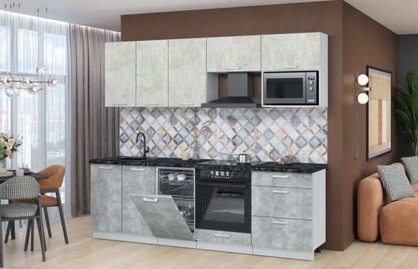 Кухонный гарнитур Интерлиния Мила Лайт 2.45-ПМ4 