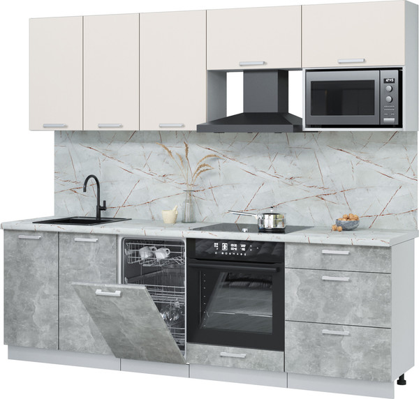 Кухонный гарнитур Интерлиния Мила Лайт 2.45-ПМ4  - фото