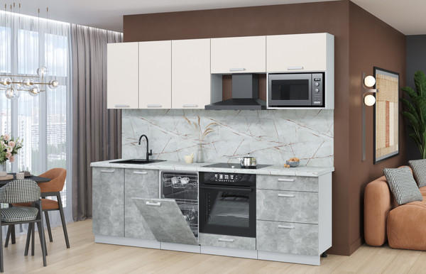 Кухонный гарнитур Интерлиния Мила Лайт 2.45-ПМ4 